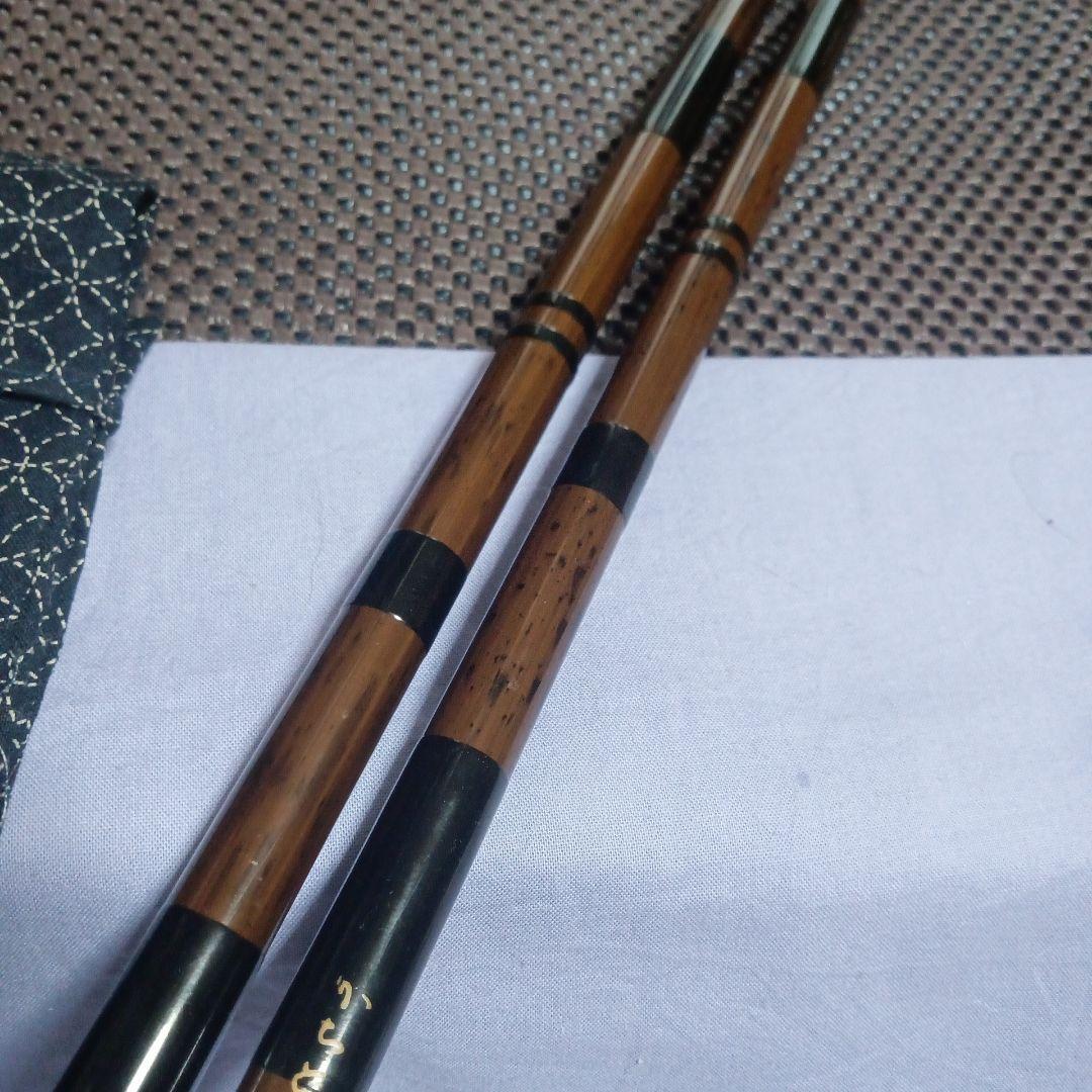 かちどき紋竹段巻き1本半竿掛け鮫皮&綾形カスタム・へら竿・へら鮒・ヘラブナ