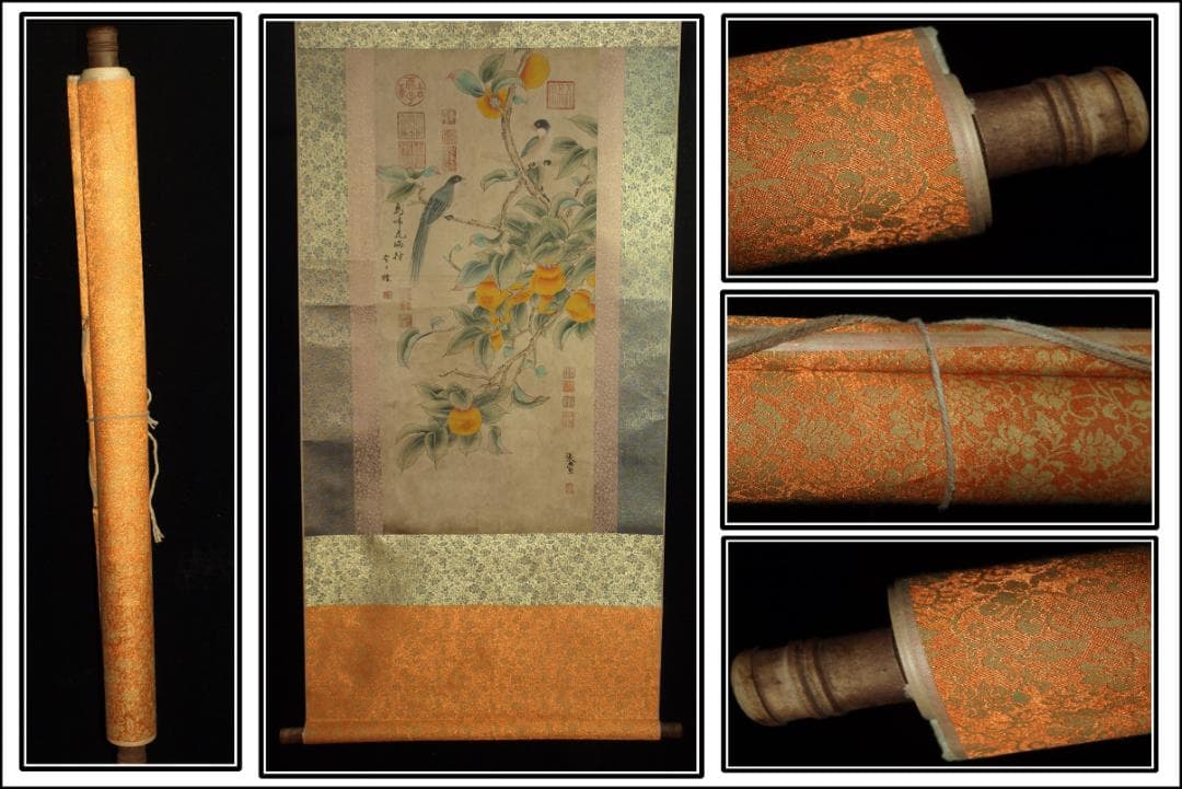 近代 肉筆保證 掛け軸　捲り中国古美術 古董品 BD328A12-1