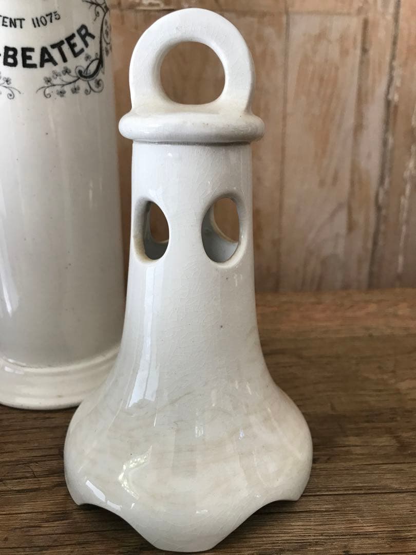 イギリスアンティーク　陶器ミルクボイラー