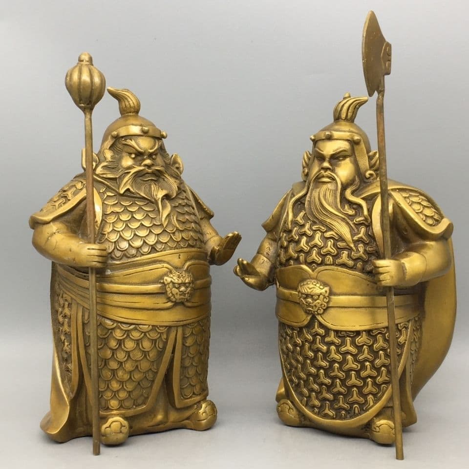 銅製 仏像 荼鬱塁二神 金剛菩薩仏像 鎮宅辟邪 開運 風水 招財 置物 工芸品