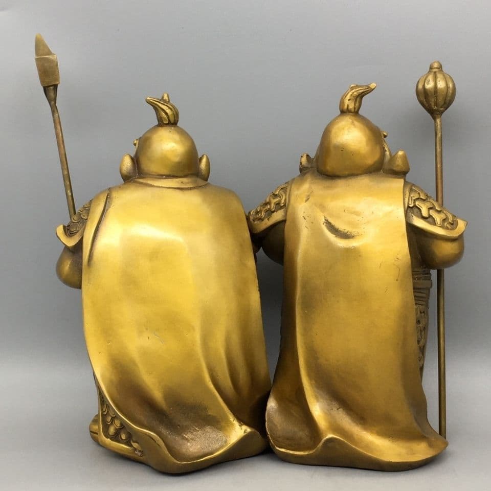 銅製 仏像 荼鬱塁二神 金剛菩薩仏像 鎮宅辟邪 開運 風水 招財 置物 工芸品