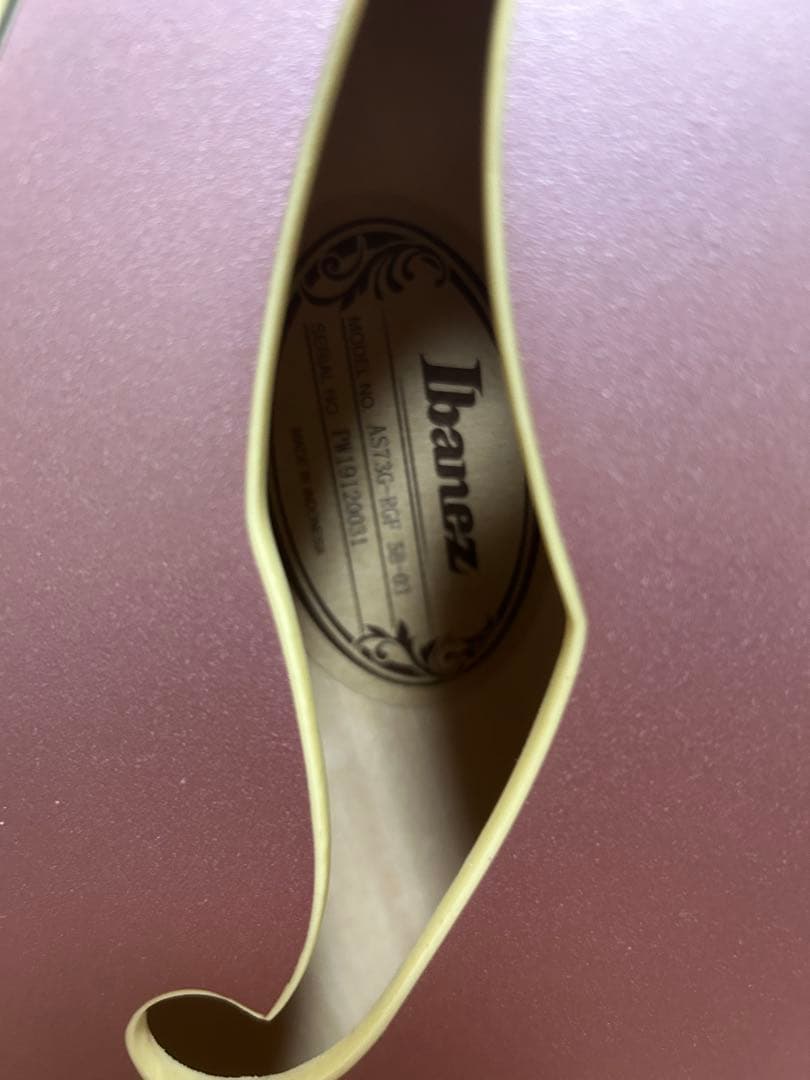 美品　Ibanez セミアコースティックギター ピンク