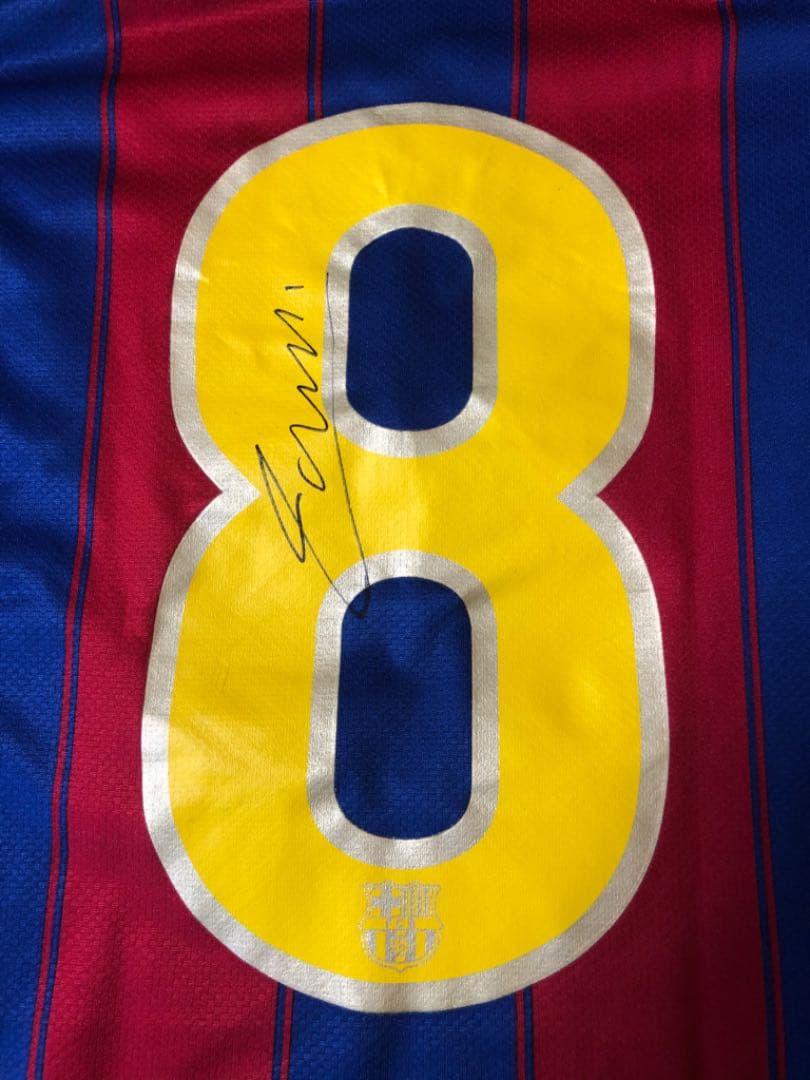 バルセロナ　イニエスタ　サイン入り　ユニフォーム