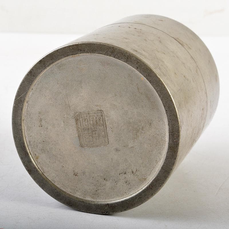 茶道具　古錫　茶壷　茶心壷　在銘　約818ｇ　D　R5945