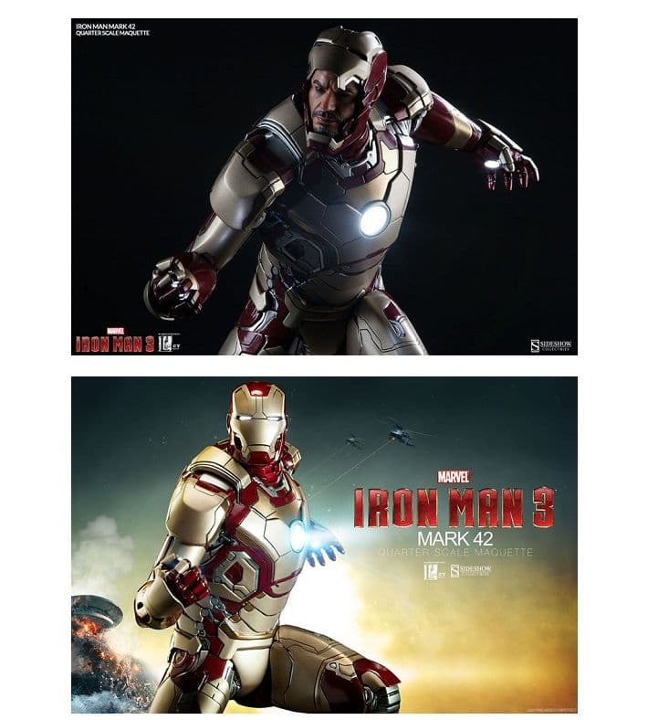 【激レア-箱有り・点灯確認済】アイアンマン　フィギュア　サイドショウ　マーク42