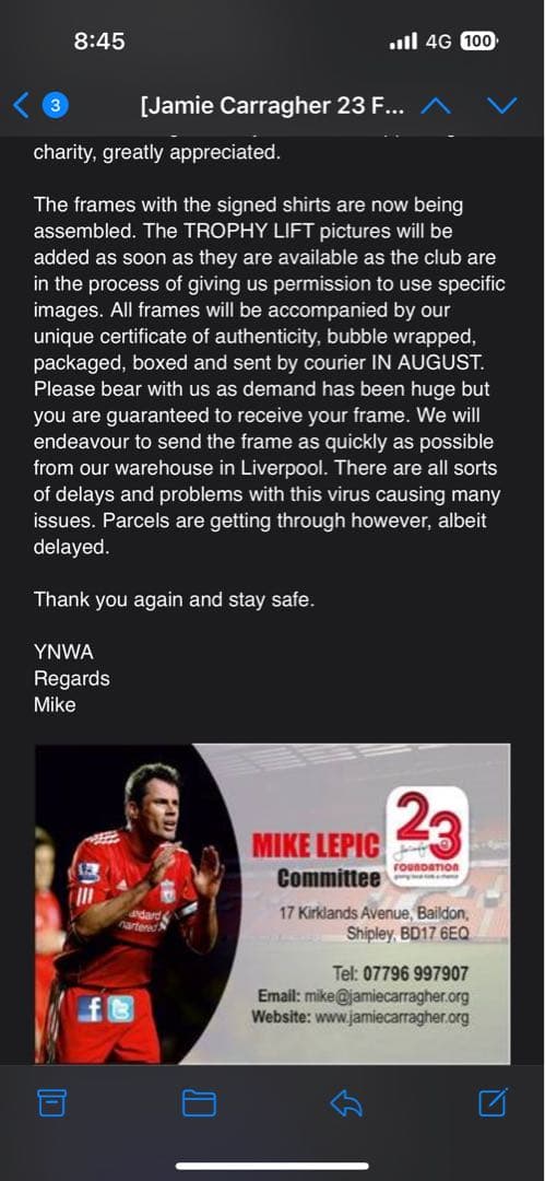 【リヴァプール】トレント・アレクサンダー＝アーノルド サイン入りユニフォーム