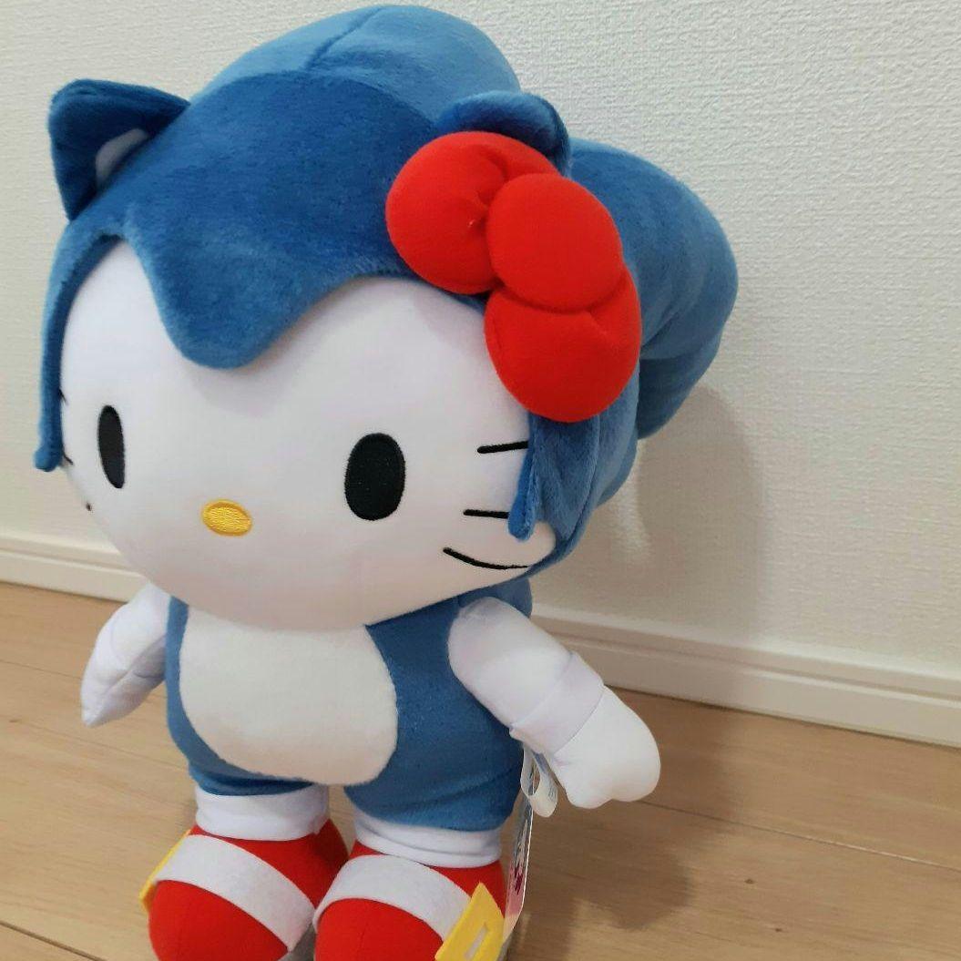 Sonic×HELLO KITTYコラボ特大ぬいぐるみ《非売品》ソニック×キティ