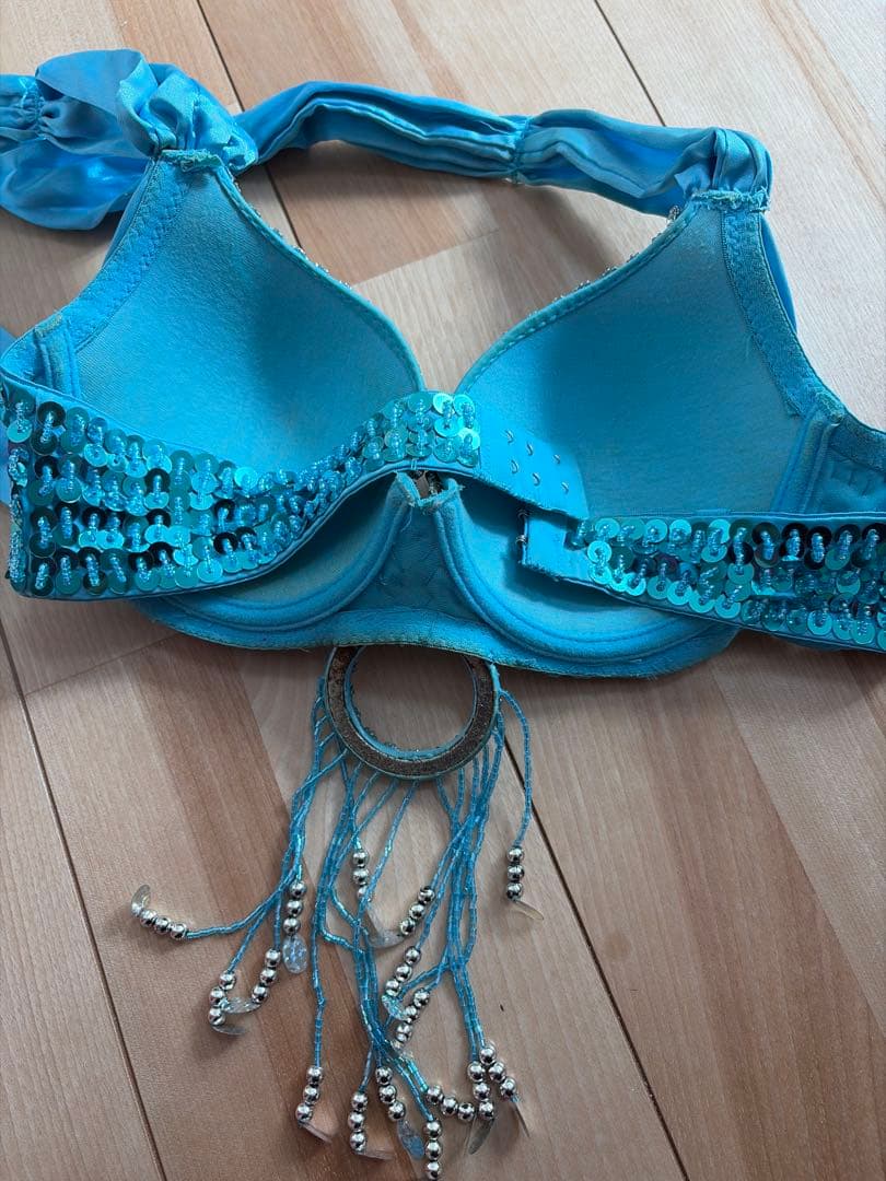 【3点セット/オリエンタルベリーダンス】水色セットアップ ダンス