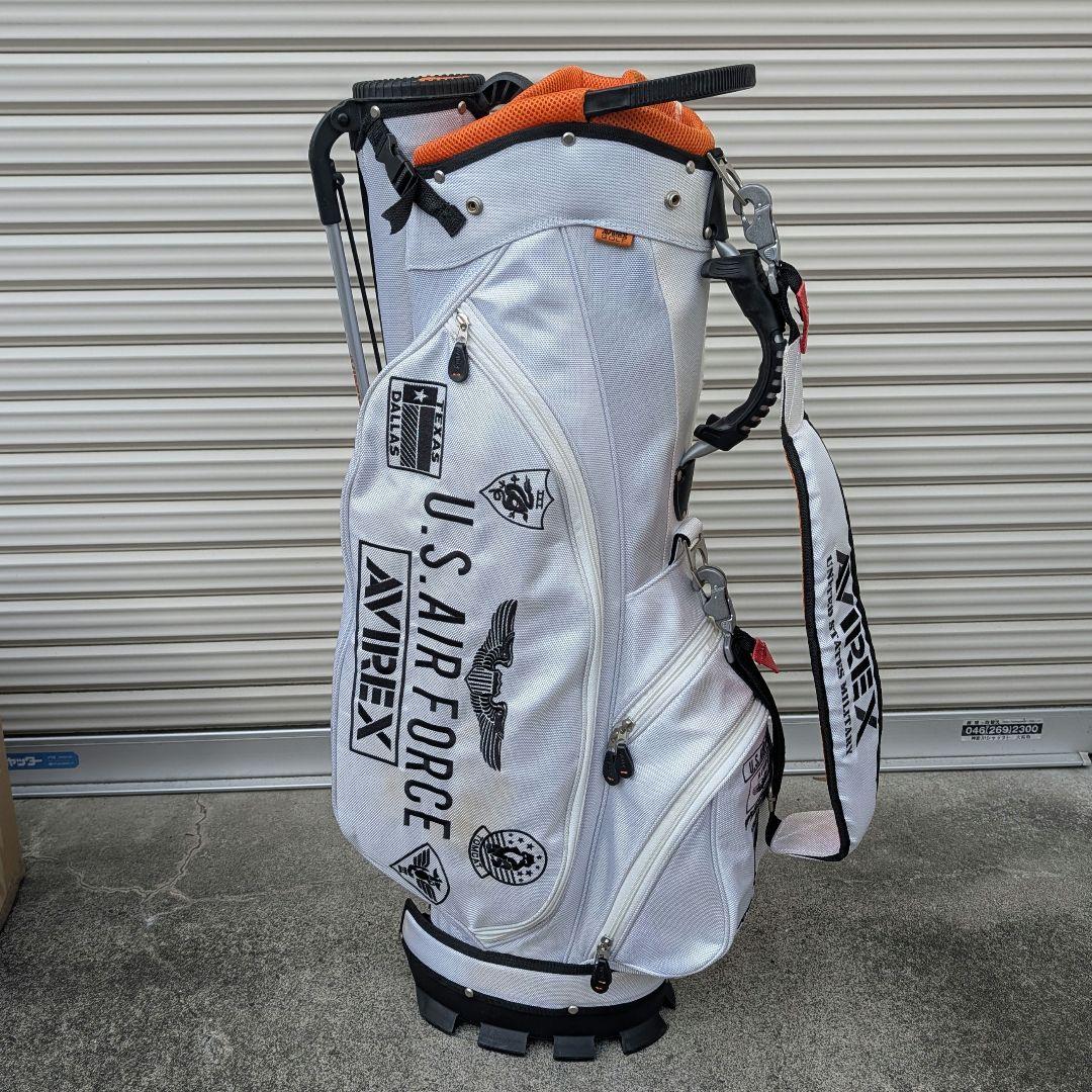 AVIREXキャディバッグ セルフスタンド付＋ヘッドカバー7点セット