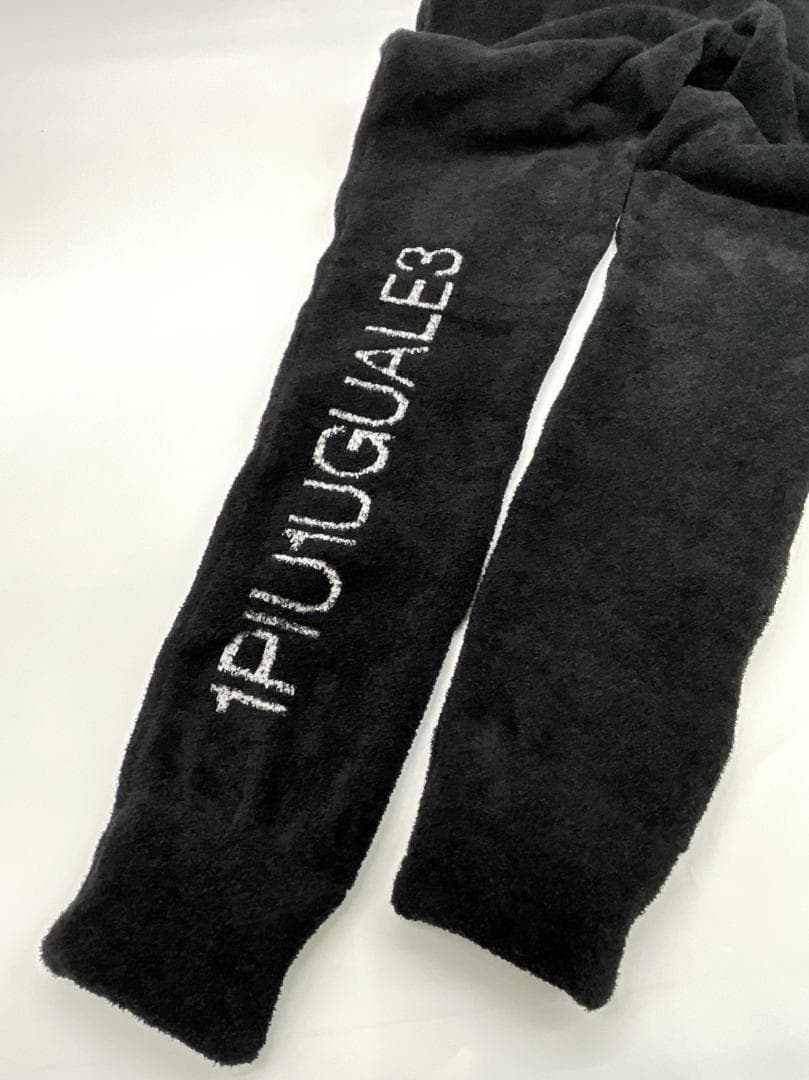 L【未使用】1PIU1UGUALE3 GOLF×戸賀敬城 シャギーリブパンツBK