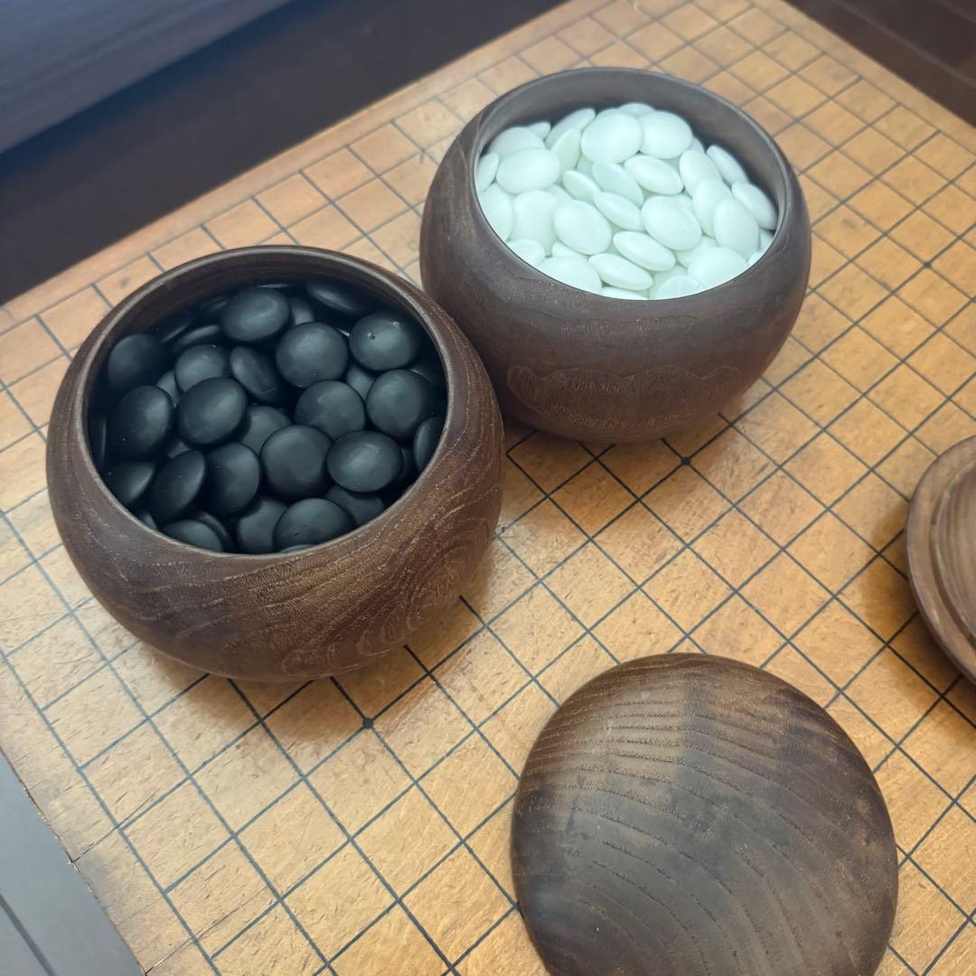 碁盤 脚つき 碁石 囲碁セット 年代物