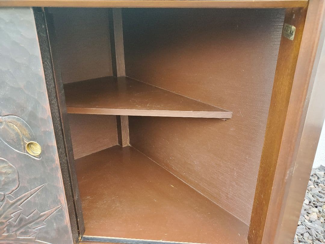 C60 昭和レトロ　家具の大丸　コーナーキャビネット