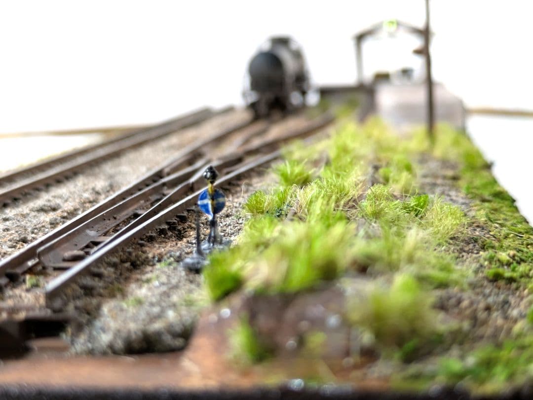 食*ン様 Ｎゲージ・ジオラマ展示台【昭和の貨車留置線】※タンク貨車付き！