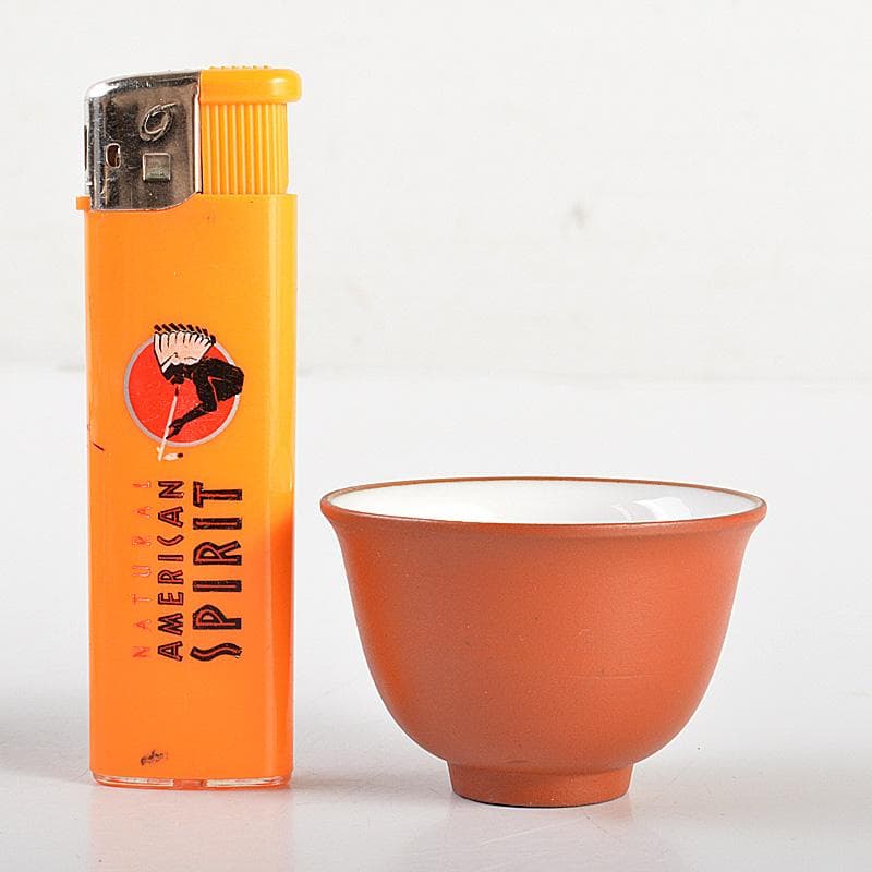 煎茶道具　紫砂　朱泥　内白釉　煎茶碗　20客まとめて　N　6670