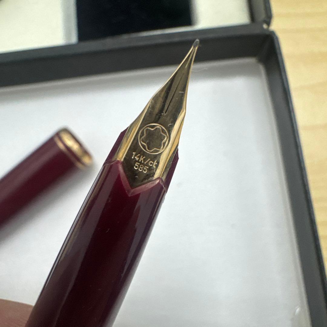 MONT BLANC バーガンディ 万年筆 14金 ペン先