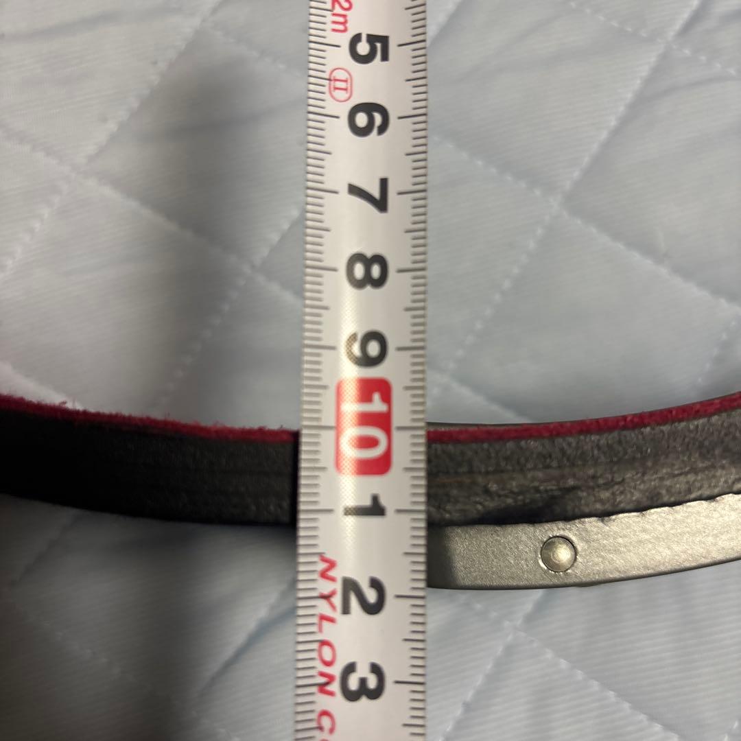 SBD レザー ベルト 黒 赤