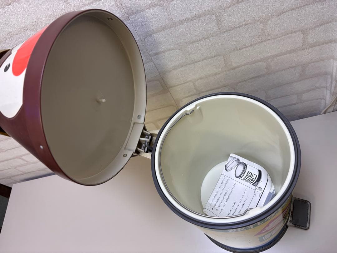 昭和レトロ 非売品 カイゲン 改源「疲れの捨て箱」店舗用ゴミ箱 未使用品