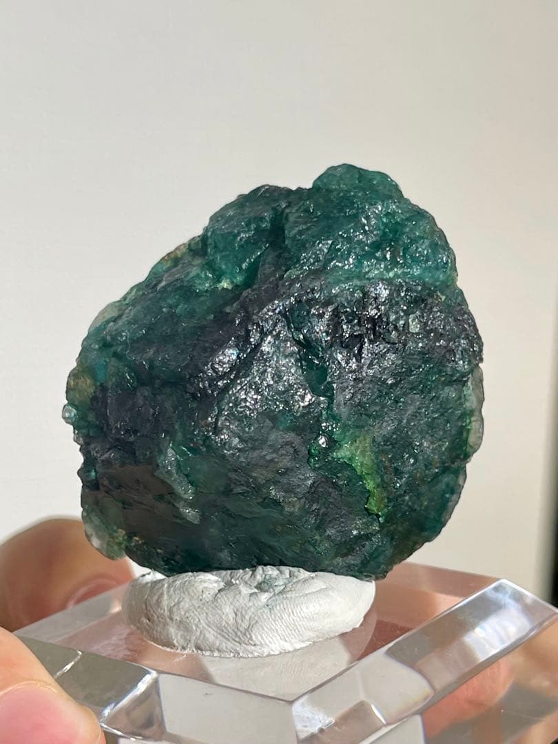 344ct 巨大 宝石質 エメラルド ソ付き 鉱物 標本 原石 天然石　鉱物標本