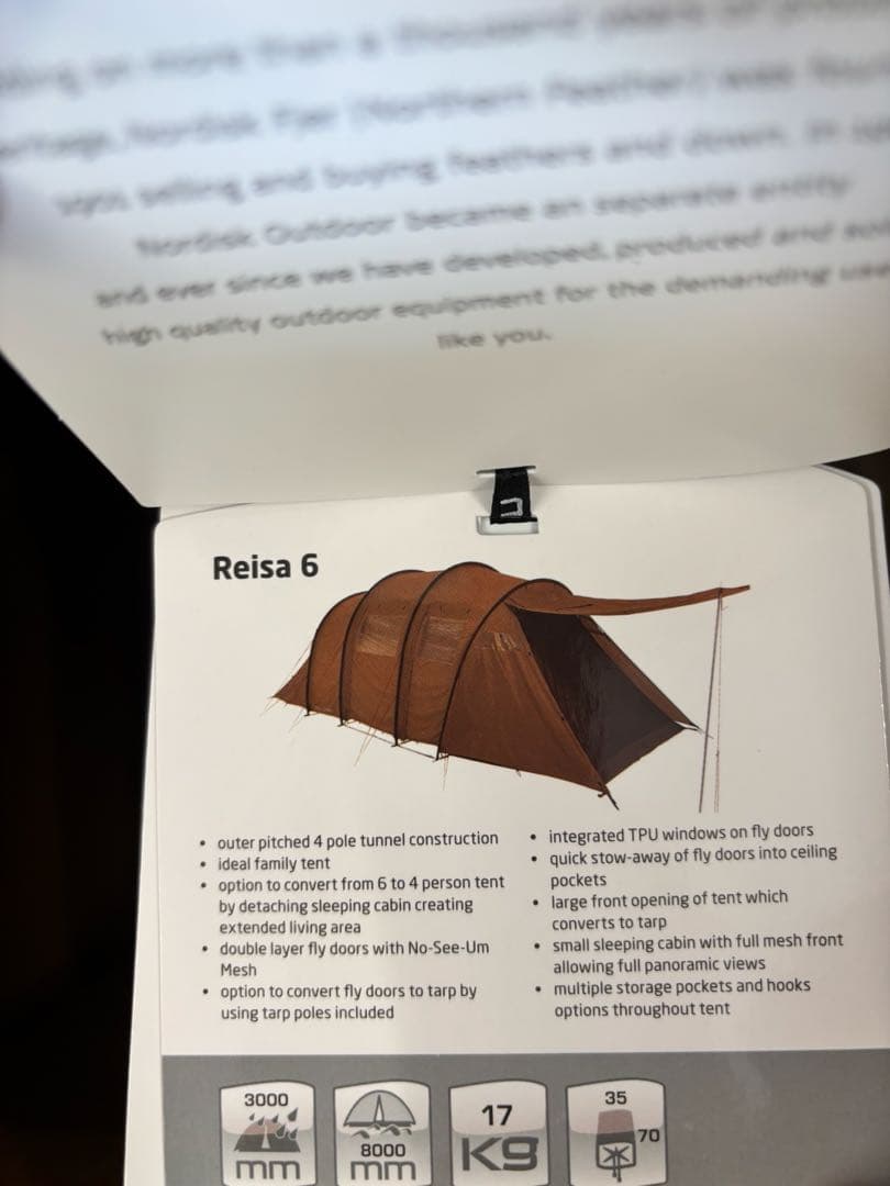 未使用 ノルディスク レイサ6 NORDISK Reisa 6 PU Tent