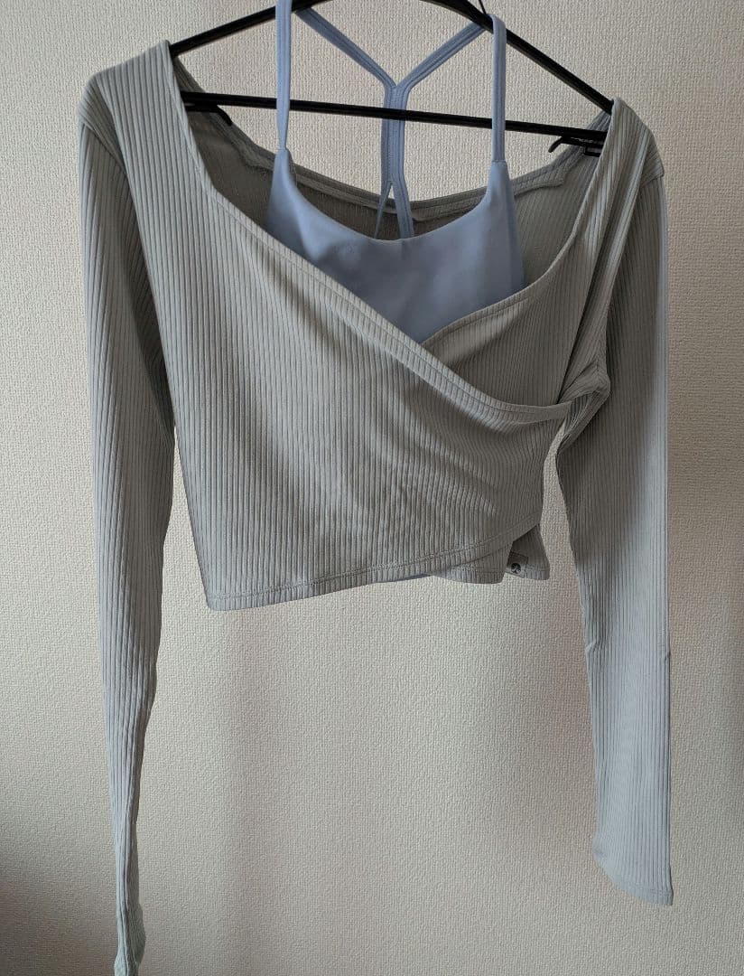 【SUKALA】ブラトップ付きリブカシュクールトップス S