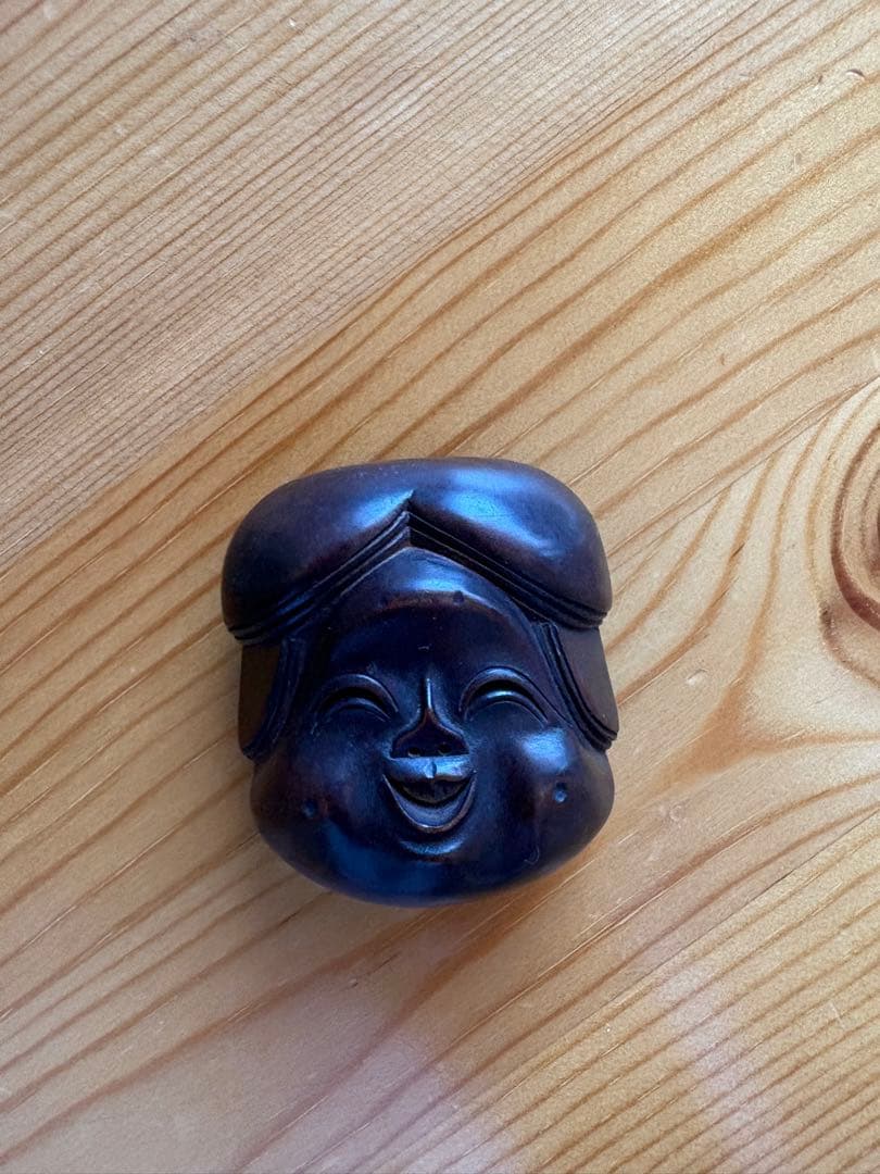 ケ*ト様 根付　髪留め　お多福　希少