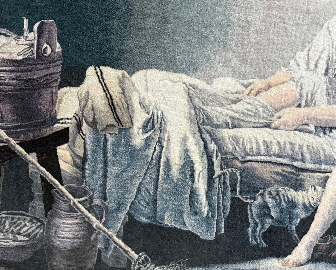 イラン製　装饰的ペルシャ緞通 タブリーズ 女性の肖像　毛100% 送料込み