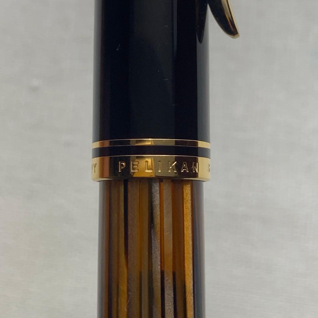 【美品】【箱備品付】ペリカン　スーベレーン　M400SE 茶縞 14C EF
