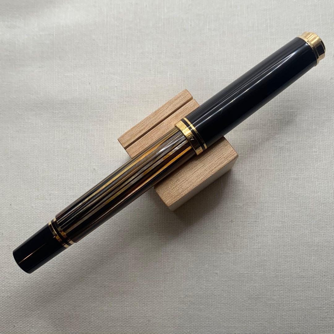 【美品】【箱備品付】ペリカン　スーベレーン　M400SE 茶縞 14C EF