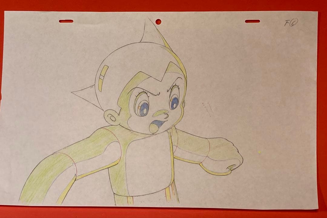 d８４　大判　鉄腕アトム直筆動画【驚いたアトム】