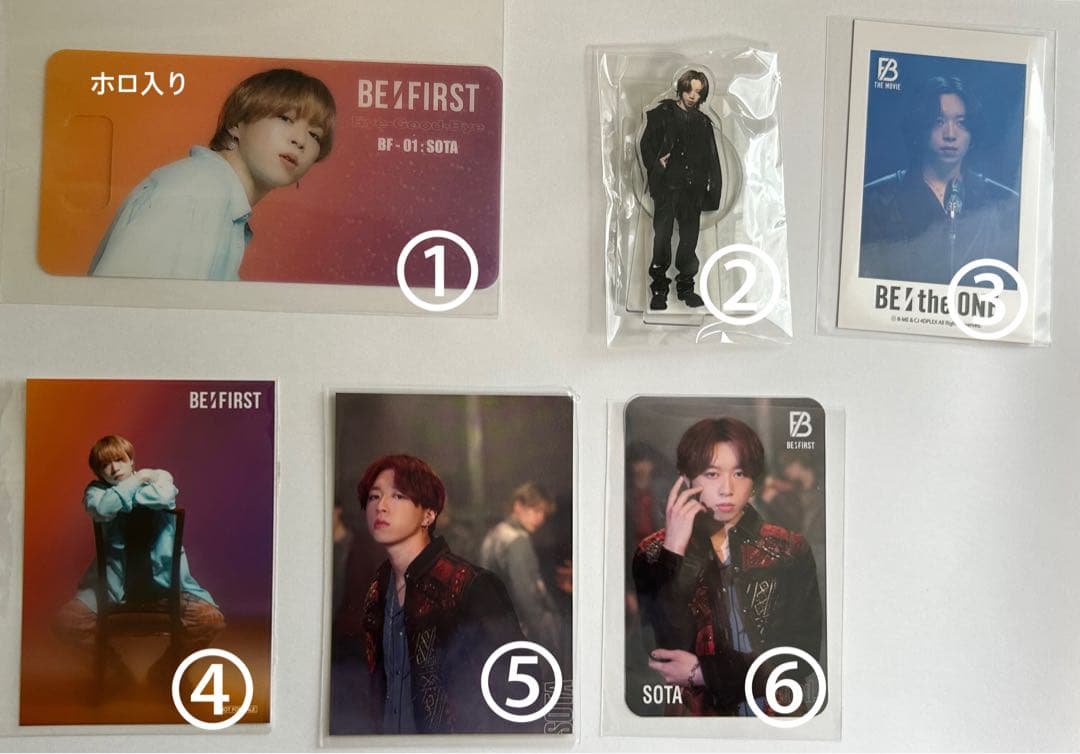 BE:FIRST SOTA トレカ アクスタ クリアしおり