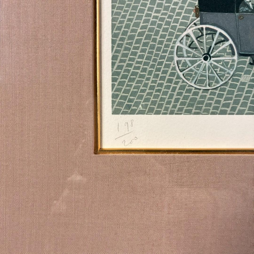 ミッシェル・ドラクロワ「グランドホテル」リトグラフ 大作 直筆サイン入 人気作家