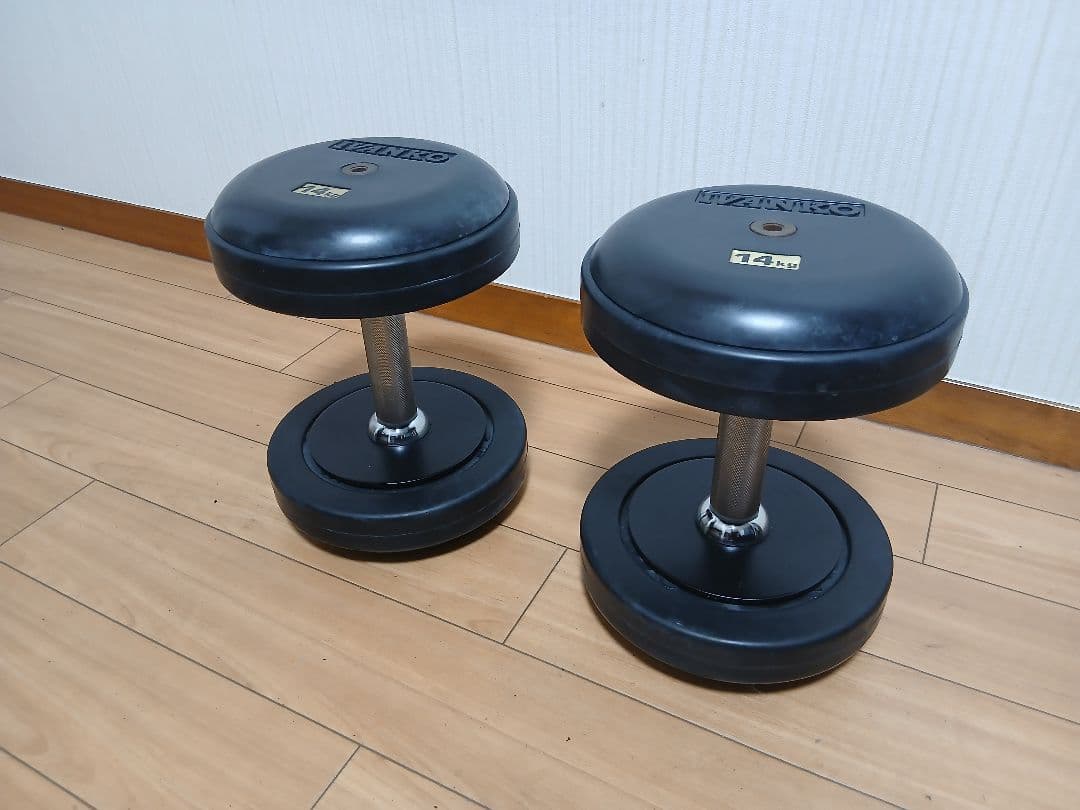 ②IVANKO(イヴァンコ) SDKR ダンベル(ラバー) 14kg x 1個
