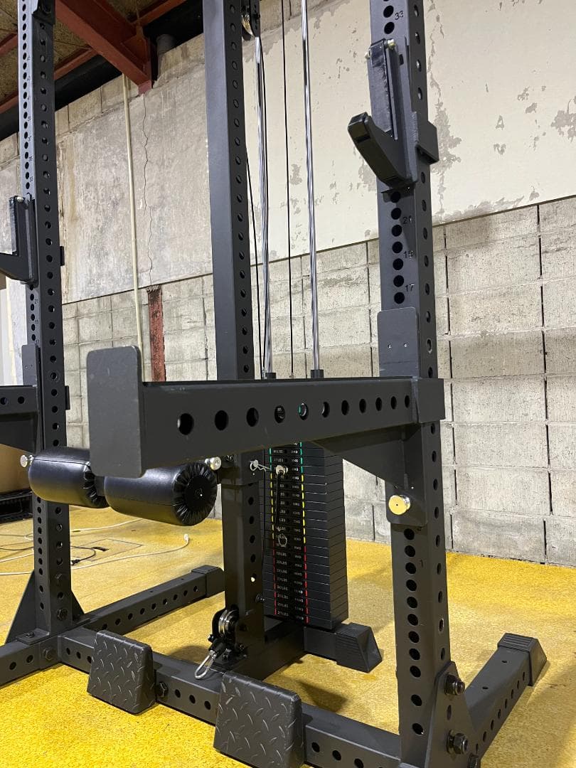 【美品】MBCスクワットラック+ラットプル　VILLAINプレート125kg