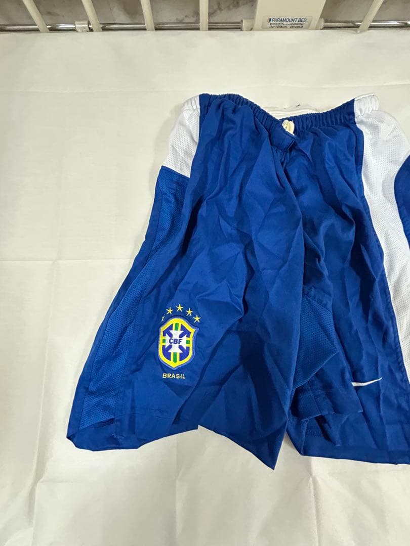 超貴重‼️ ブラジル代表　選手実使用TRパンツ　ブルー　US・L