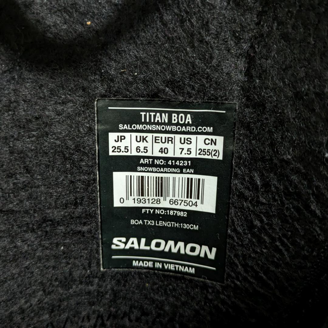 【8回使用】25.5cm サロモン タイタンボア 2023 スノーボードブーツ