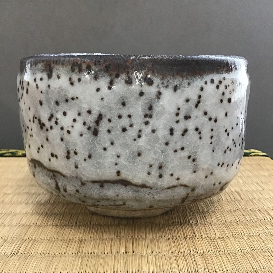 茶道具　鼠志野茶碗　洞窯十五世水野家康作　栞　共箱　N226CW