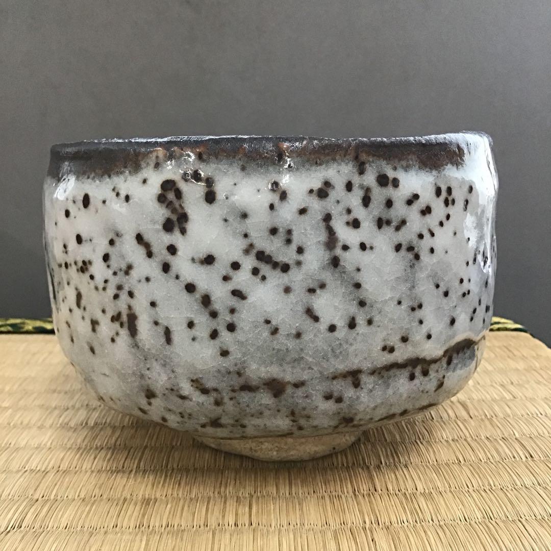 茶道具　鼠志野茶碗　洞窯十五世水野家康作　栞　共箱　N226CW