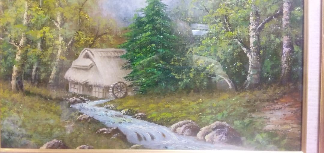 長谷川音市の10号直筆油絵です