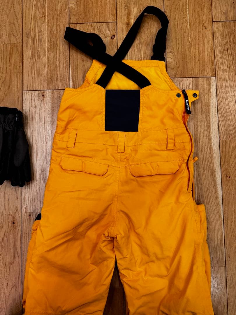 BURTON イエロー ビブパンツ　キッズ M 140cm