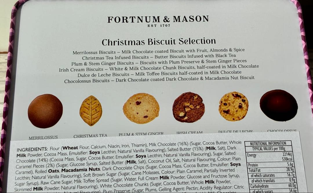 フォートナム&メイソン⭐︎クリスマス ビスケット　クッキー　650g