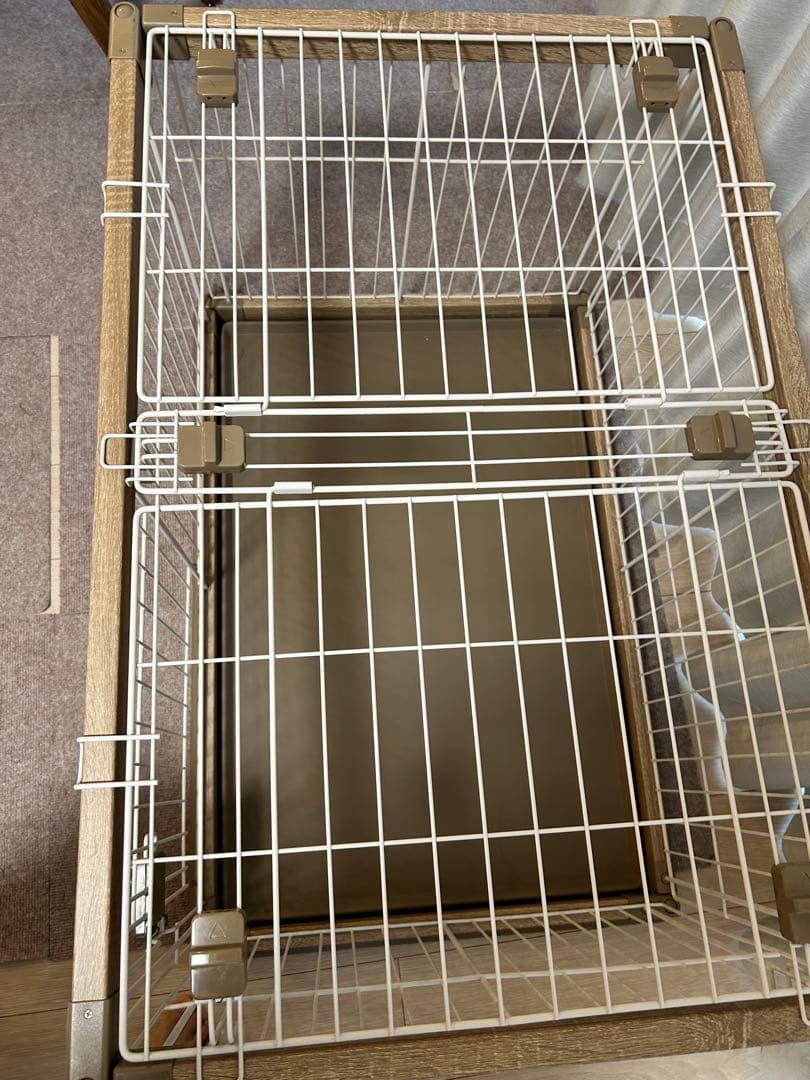 【引き取り限定(千葉県)】屋根付ウッディサークル 小型犬用ケージ