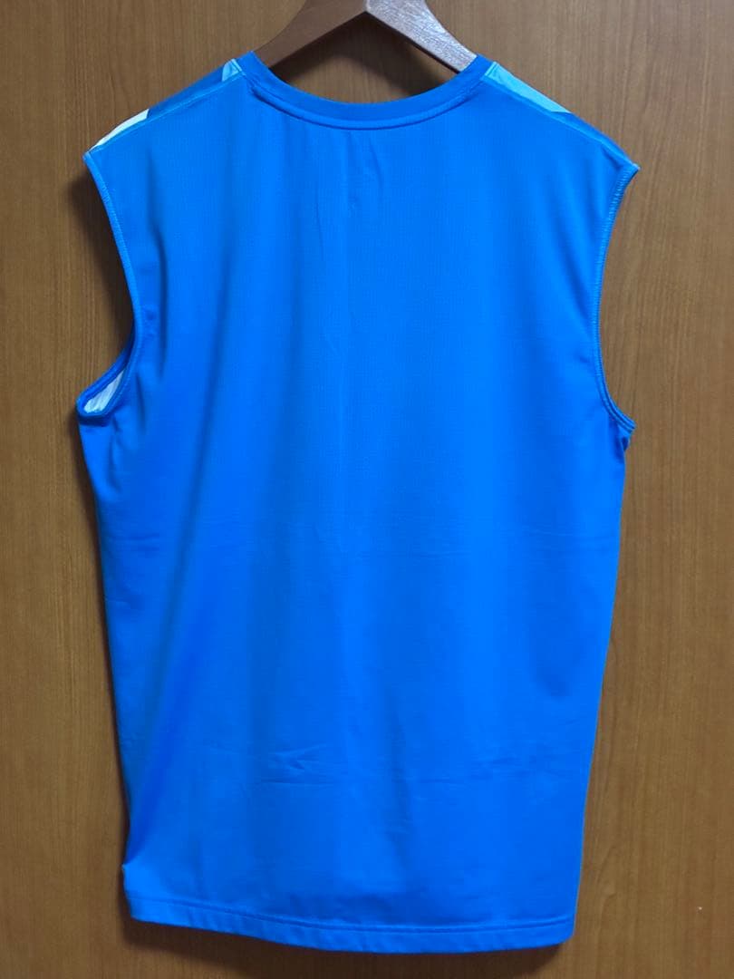 NIKE テニス メンズ タンクトップ L Dri-FIT ライトブルーx白