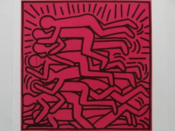 Keith Haring、No.35、希少画集画、新品額装付