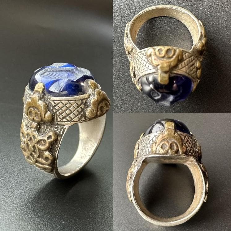 ビザンツ シルバーリング 指輪 パワーストーン 銀 古代ローマ 1546
