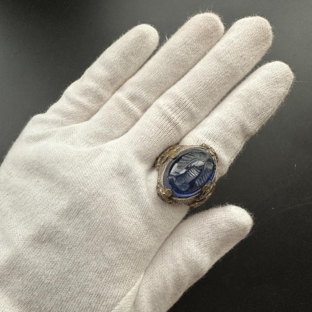 ビザンツ シルバーリング 指輪 パワーストーン 銀 古代ローマ 1546