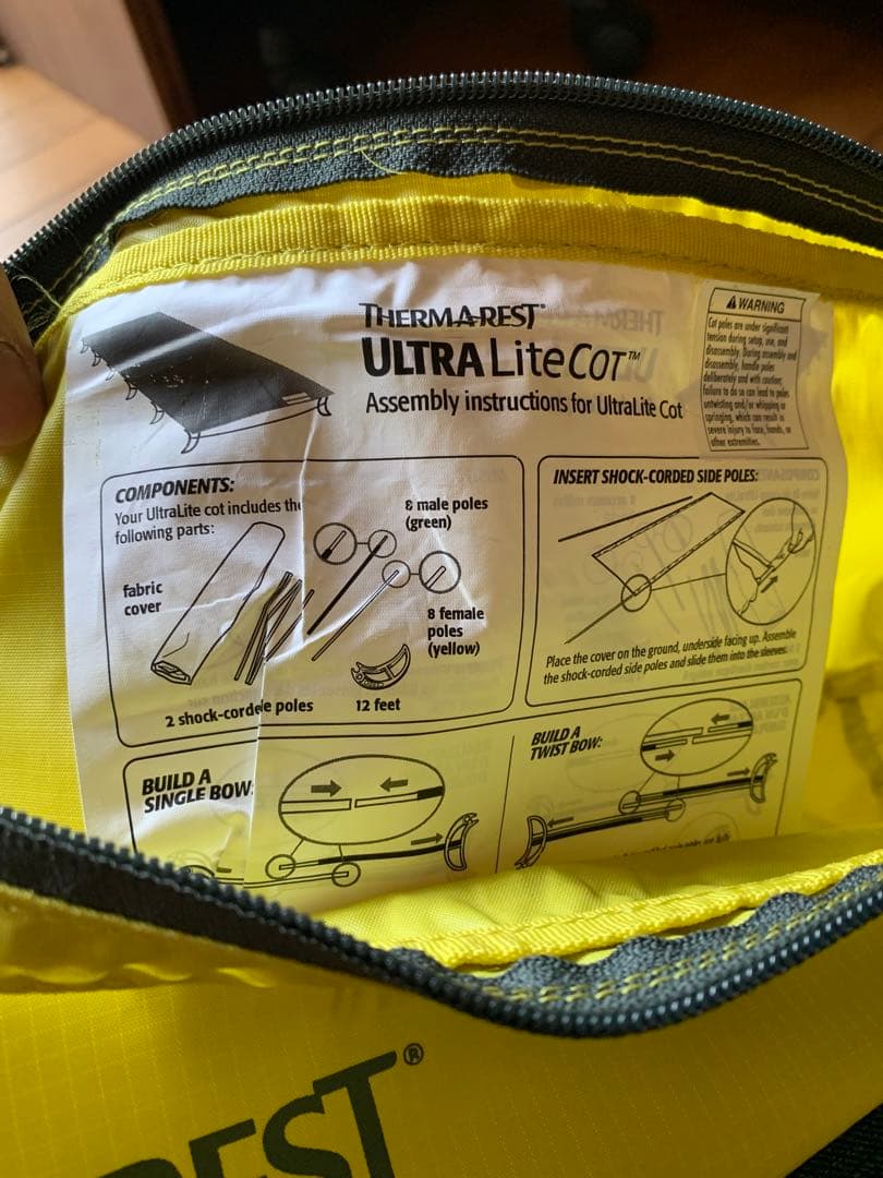 Thermarest コット＋バグシェルター＋テント