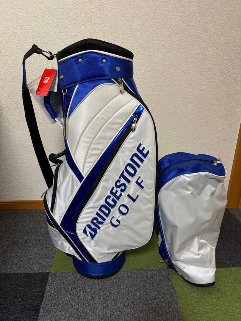 BRIDGESTONE ゴルフキャディバッグ ホワイト/ブルー