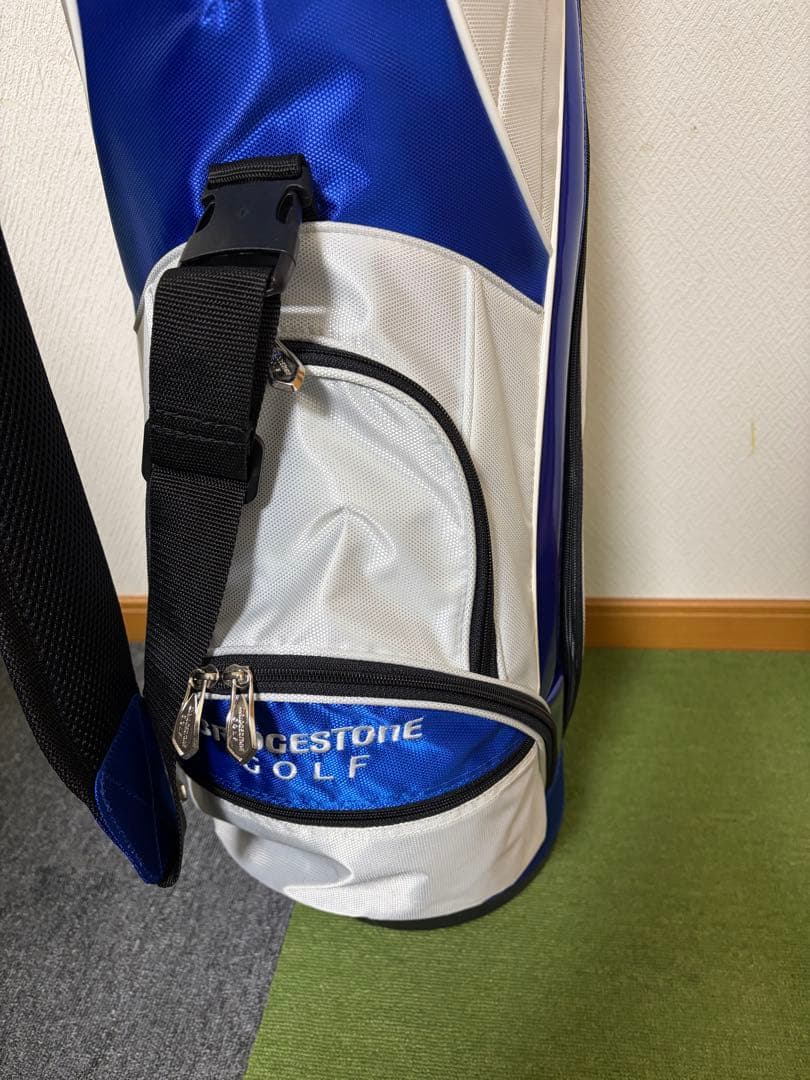 BRIDGESTONE ゴルフキャディバッグ ホワイト/ブルー