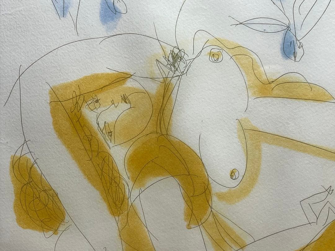 池田満寿夫 リトグラフ 版画 ヌード 裸婦 直筆サイン入り