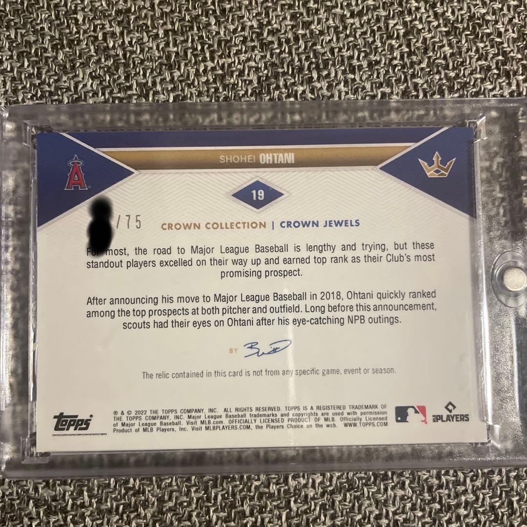 【希少】75枚限定 大谷翔平Topps XCrown ジャージカード